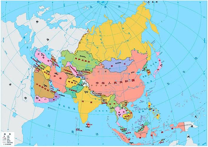 亚洲分区地图高清图